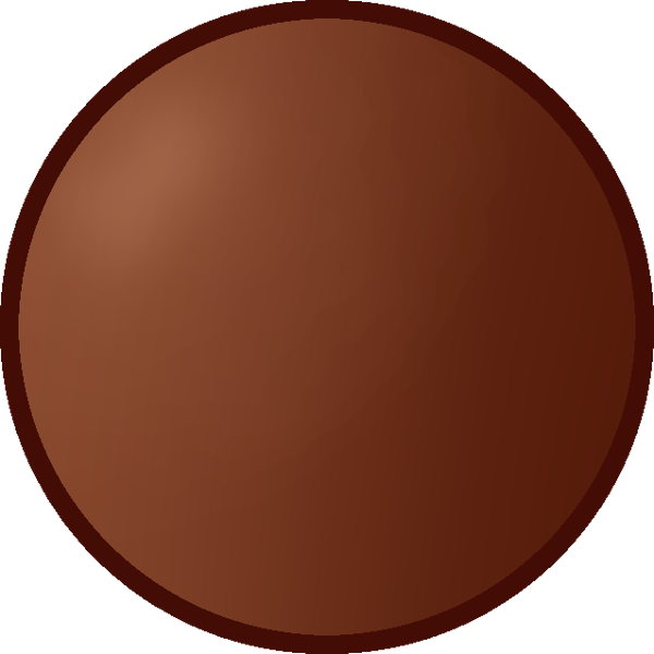 a brown soft-shaded circle